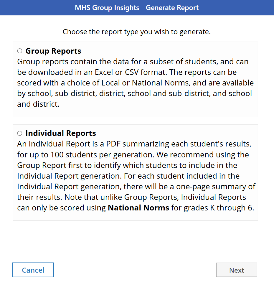 Create Reports Image