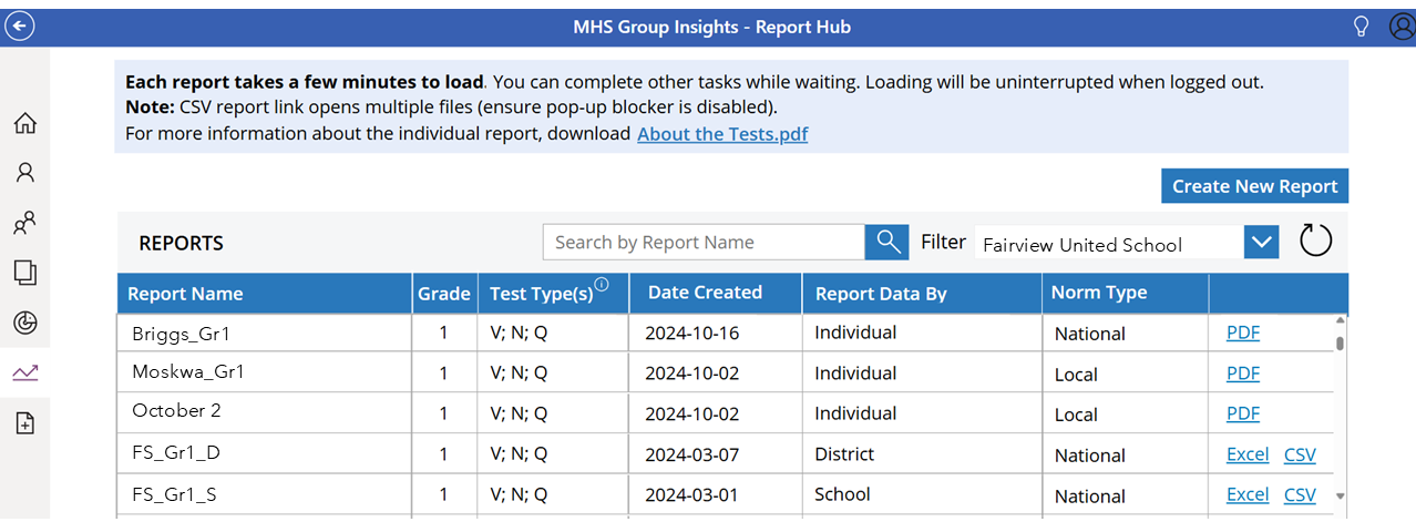 Manage Reports Image