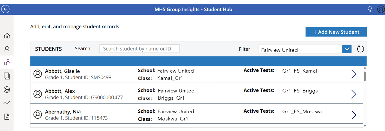 Manage students image