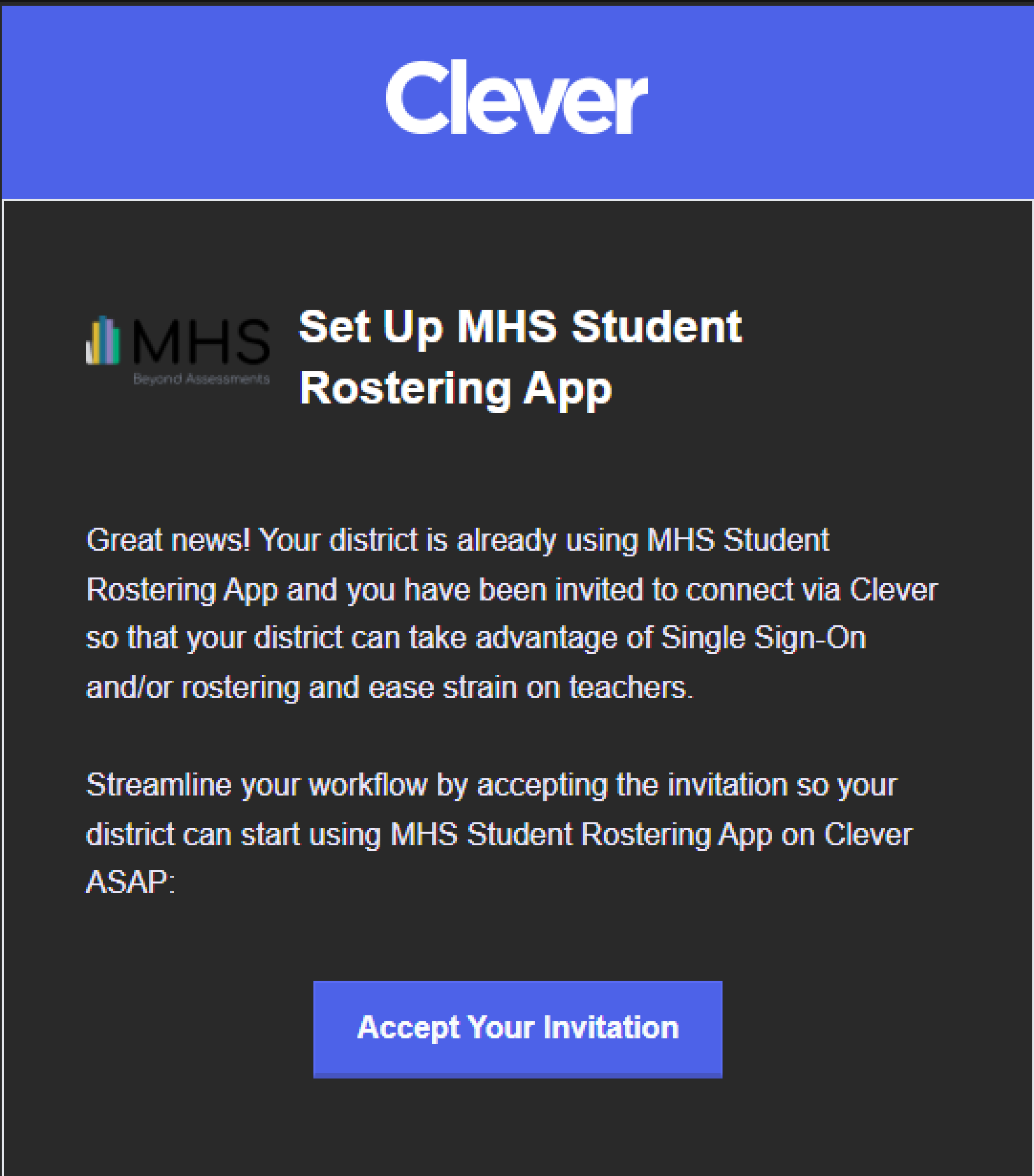 Clever Rostering Connection Screenshot